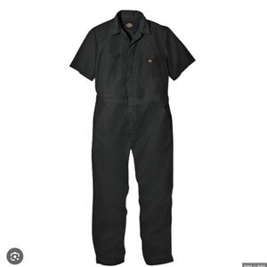 Dickies Navy Short-Sleeve Coveralls – Classic Workwear Jumpsuit (Men’s Medium)